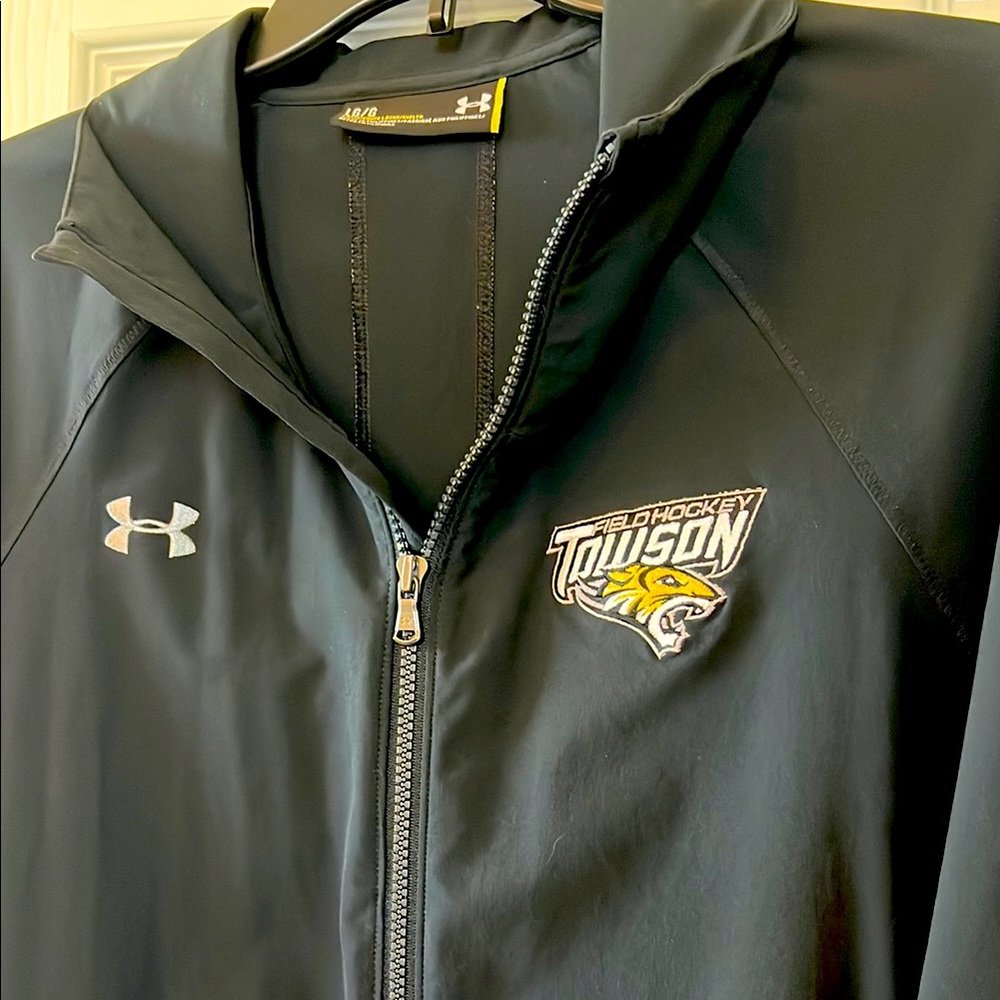 Under Armour Black Windbreaker Jacket Towson Field Hockey. NWOT